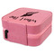 Preppy Sea Shells Travel Jewelry Boxes - Leather - Pink - View from Rear