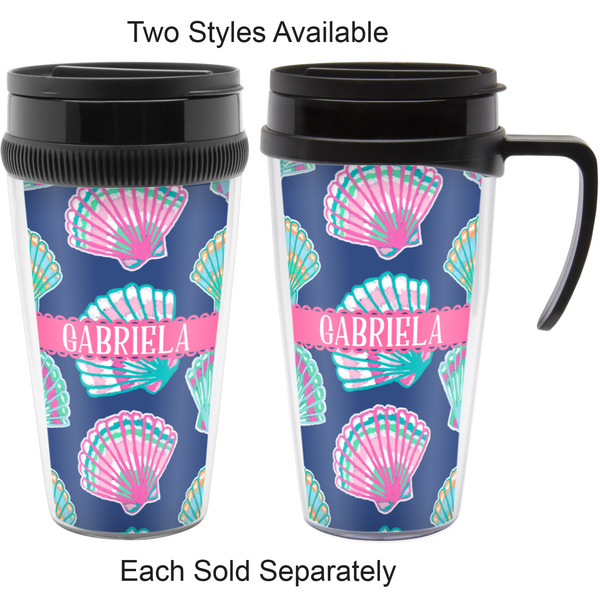 Preppy Sea Shells Travel Mugs - with & without Handle