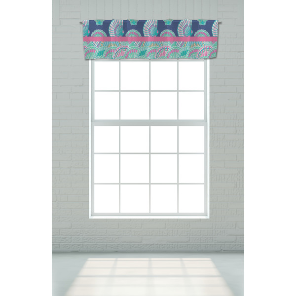 Preppy Sea Shells Valance - On window