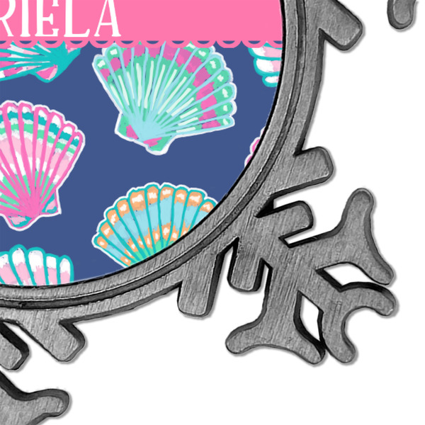 Preppy Sea Shells Vintage Snowflake - Detail