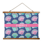Preppy Sea Shells Wall Hanging Tapestry - Wide (Personalized)