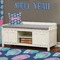 Sea Shells Wall Name Decal Above Storage bench