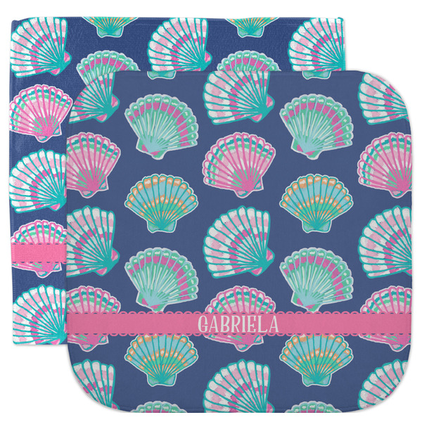 Custom Preppy Sea Shells Facecloth / Wash Cloth (Personalized)