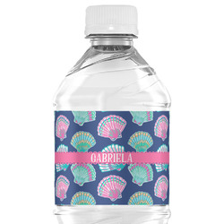 Preppy Sea Shells Water Bottle Labels - Custom Sized (Personalized)