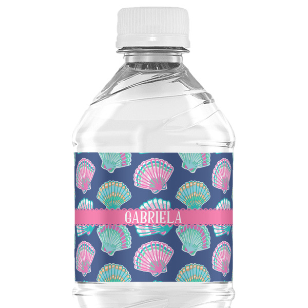 Custom Preppy Sea Shells Water Bottle Labels - Custom Sized (Personalized)