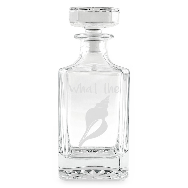 Preppy Sea Shells Whiskey Decanter - 26oz Square - FRONT
