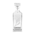 Preppy Sea Shells Whiskey Decanter - 30 oz Square (Personalized)