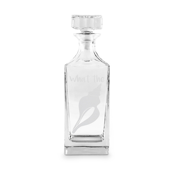 Preppy Sea Shells Whiskey Decanter - 30oz Square - FRONT