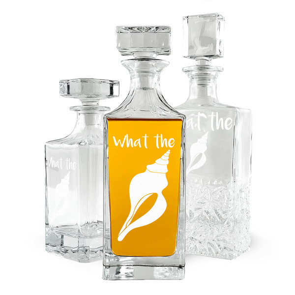 Custom Preppy Sea Shells Whiskey Decanter (Personalized)