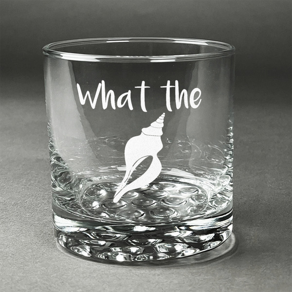 Custom Preppy Sea Shells Whiskey Glass - Engraved (Personalized)