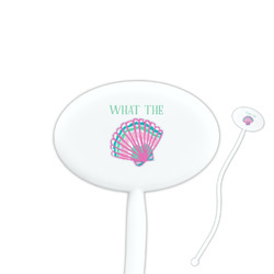 Preppy Sea Shells Oval Plastic Stir Sticks (Personalized)