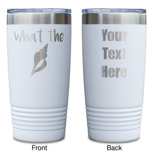 Preppy Sea Shells White Polar Camel Tumbler - 20oz - Double Sided - Approval