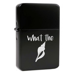 Preppy Sea Shells Windproof Lighter - Black - Single Sided & Lid Engraved (Personalized)