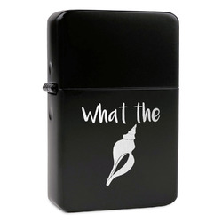 Preppy Sea Shells Windproof Lighter - Black - Single Sided (Personalized)