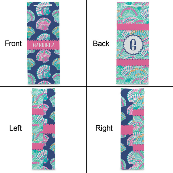 Preppy Sea Shells Wine Gift Bag - Gloss - Approval