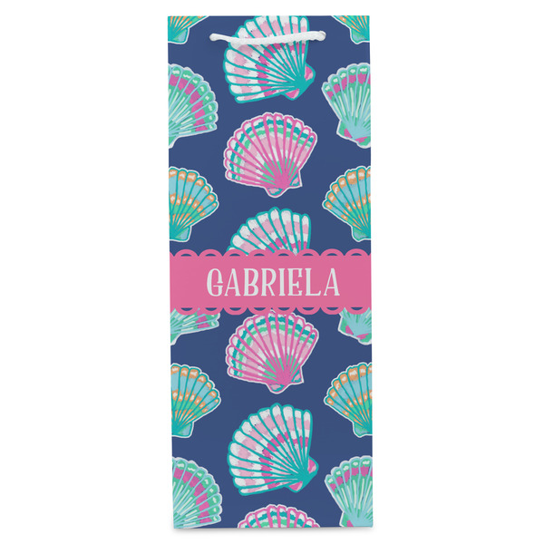 Preppy Sea Shells Wine Gift Bag - Matte - Front
