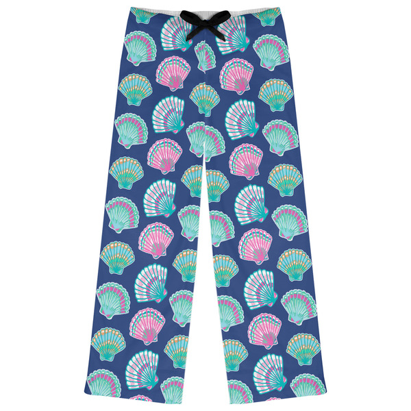 Custom Preppy Sea Shells Womens Pajama Pants - S