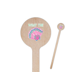 Preppy Sea Shells 6" Round Wooden Stir Sticks - Double Sided (Personalized)