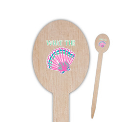 Preppy Sea Shells Oval Wooden Food Picks (Personalized)