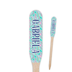 Preppy Sea Shells Paddle Wooden Food Picks - Single Sided (Personalized)