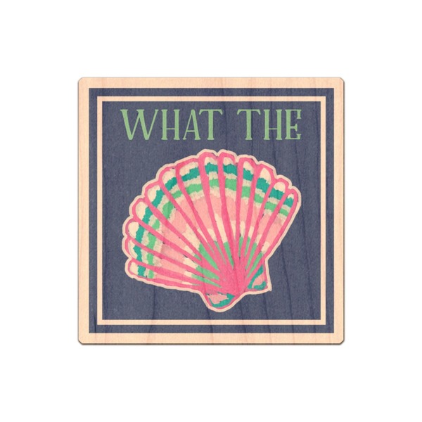 Custom Preppy Sea Shells Genuine Maple or Cherry Wood Sticker (Personalized)