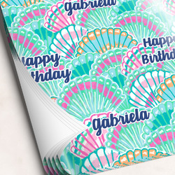 Preppy Sea Shells Wrapping Paper Sheets (Personalized)