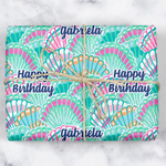 Preppy Sea Shells Wrapping Paper (Personalized)