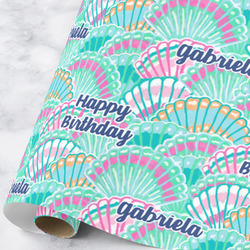 Preppy Sea Shells Wrapping Paper Roll - Large (Personalized)