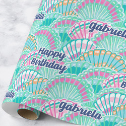 Preppy Sea Shells Wrapping Paper Roll - Large - Matte (Personalized)