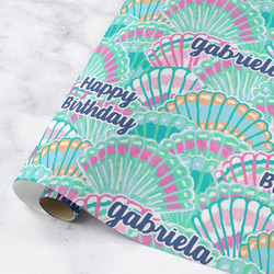 Preppy Sea Shells Wrapping Paper Roll - Medium - Matte (Personalized)