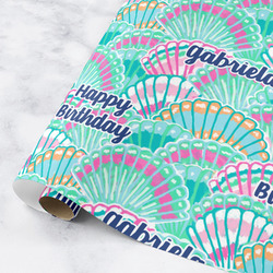 Preppy Sea Shells Wrapping Paper Roll - Medium (Personalized)