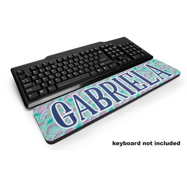 Custom Preppy Sea Shells Keyboard Wrist Rest (Personalized)