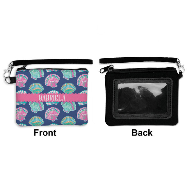 Preppy Sea Shells Wristlet ID Cases - Front & Back