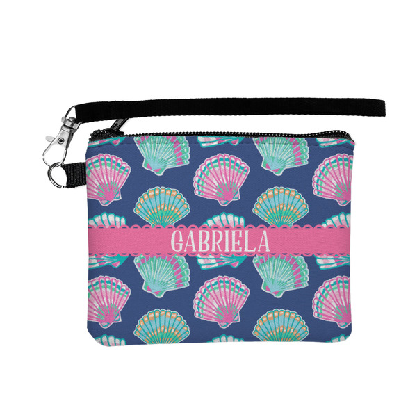 Custom Preppy Sea Shells Wristlet ID Case w/ Name or Text