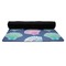 Preppy Sea Shells Yoga Mat Rolled up Black Rubber Backing