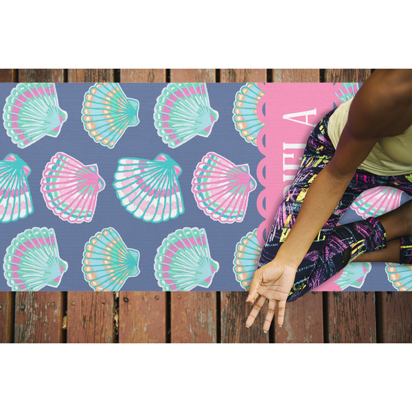 Preppy Sea Shells Yoga Mats - LIFESTYLE