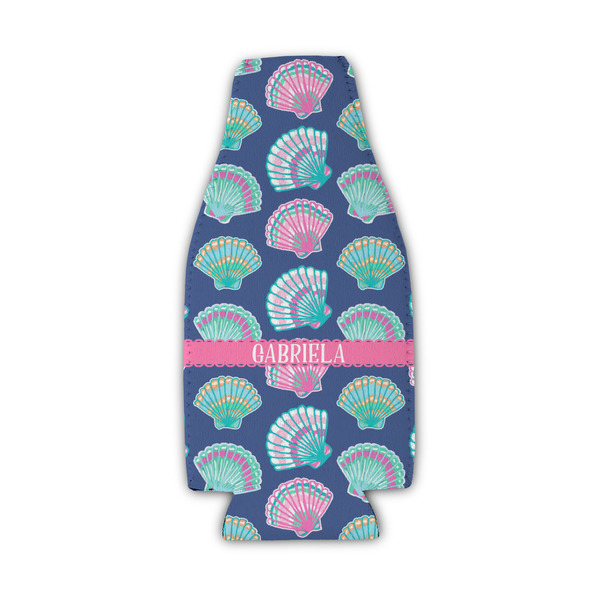 Custom Preppy Sea Shells Zipper Bottle Cooler (Personalized)
