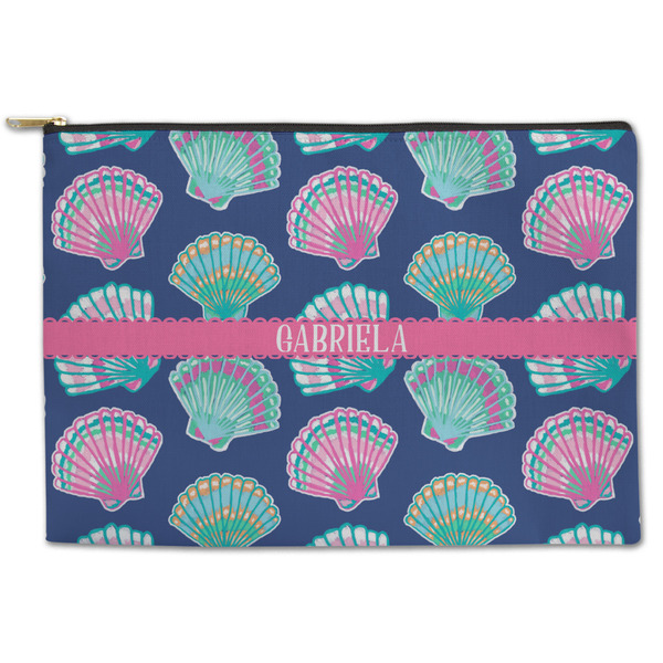 Custom Preppy Sea Shells Zipper Pouch (Personalized)
