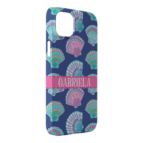 Custom Preppy Sea Shells iPhone Case - Plastic - iPhone 14 Plus (Personalized)