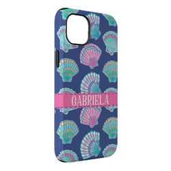 Preppy Sea Shells iPhone Case - Rubber Lined - iPhone 14 Plus (Personalized)