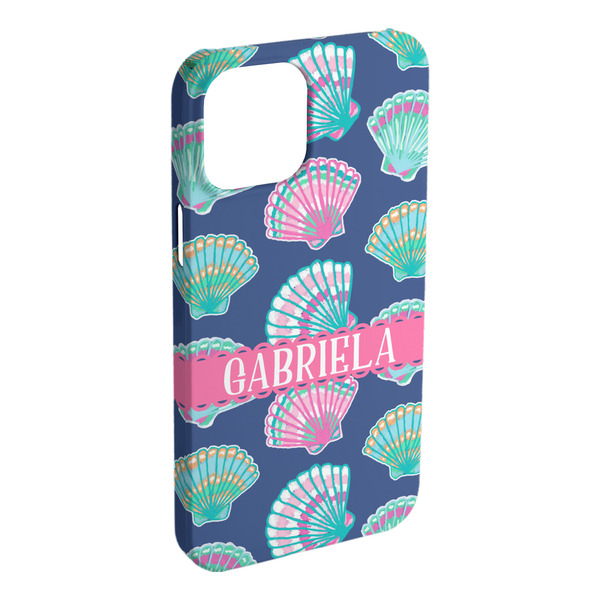 Custom Preppy Sea Shells iPhone Case - Plastic - iPhone 15 Plus (Personalized)