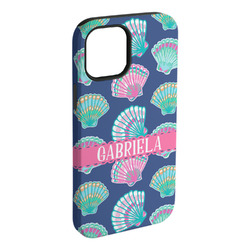 Preppy Sea Shells iPhone Case - Rubber Lined - iPhone 15 Plus (Personalized)