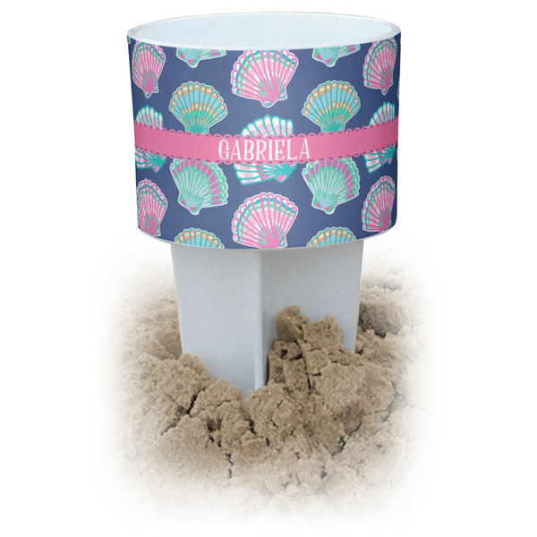 Custom Preppy Sea Shells Beach Spiker Drink Holder (Personalized)