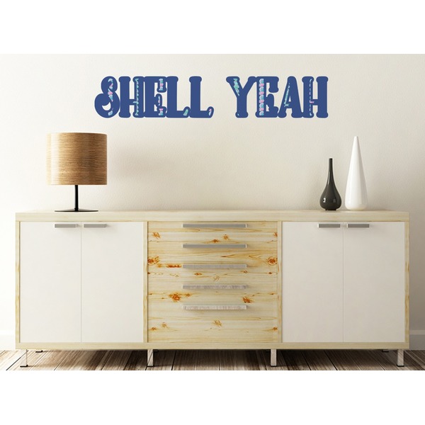 Sea Shells Wall Name Decal On Wooden Desk
