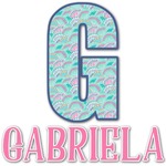 Preppy Sea Shells Name & Initial Decal - Up to 18"x18" (Personalized)