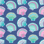 Preppy Sea Shells Wallpaper & Surface Covering (Water Activated 24"x 24" Sample)