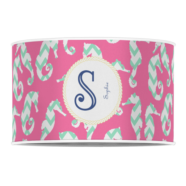 Sea Horses 12" Drum Lampshade - FRONT (Poly Film)