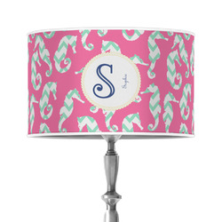 Sea Horses 12" Drum Lamp Shade - Poly-film (Personalized)