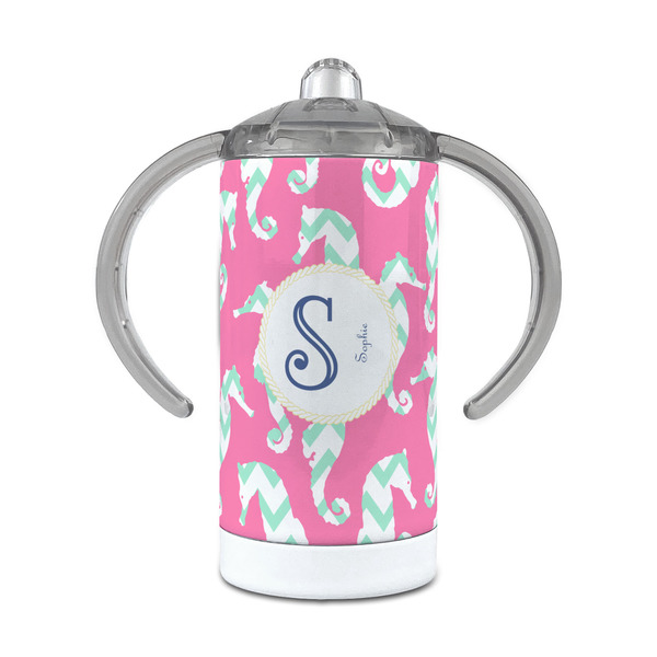 Custom Sea Horses 12 oz Stainless Steel Sippy Cup (Personalized)