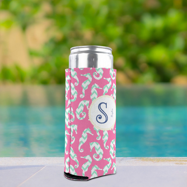 Sea Horses Can Cooler - Tall 12oz - In Context